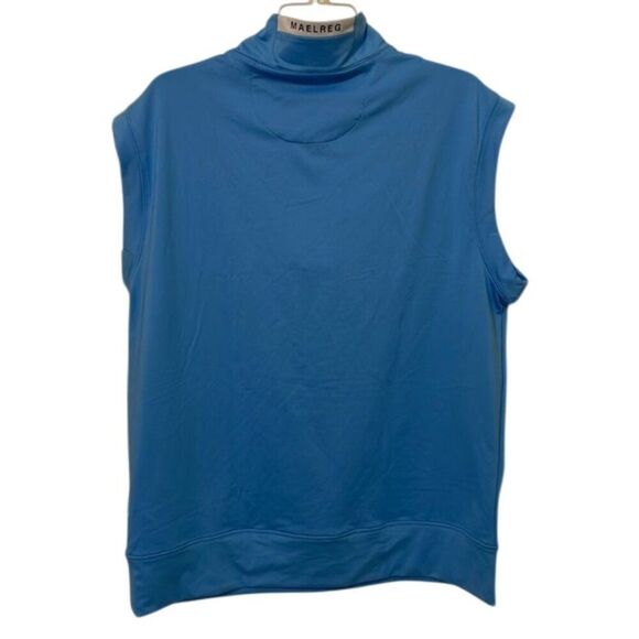 Maelreg Sky Blue Pullover 1/4 Zip Golf Vest Mens Size Medium Moisture Wicking - Picture 6 of 8